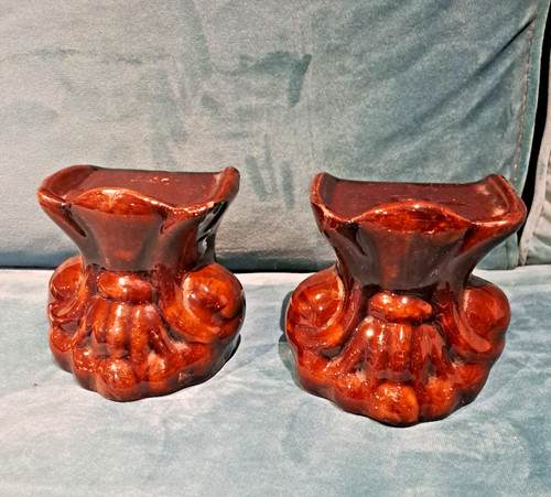 Pair 19th cent treacle - pair,