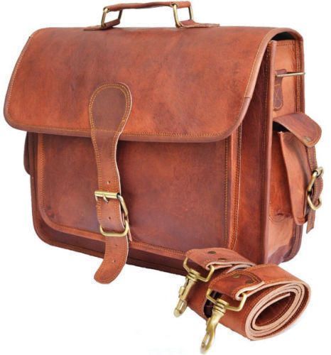 Men genuine vintage satchel - vintage,
