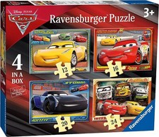 Ravensburger Disney Pixar Cars Jigsaw Puzzle 4 in Box Kids Age 3+ 12-24 Pieces