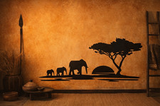 African safari elephant themed - african,
