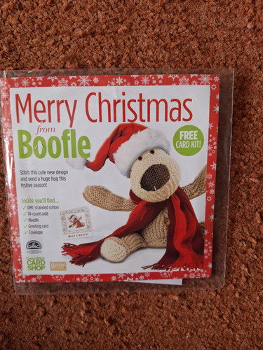 Cross stitch kit card - cross,