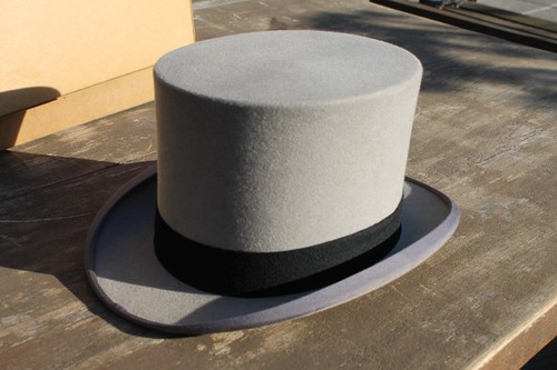 Vintage grey wool felt - grey, top