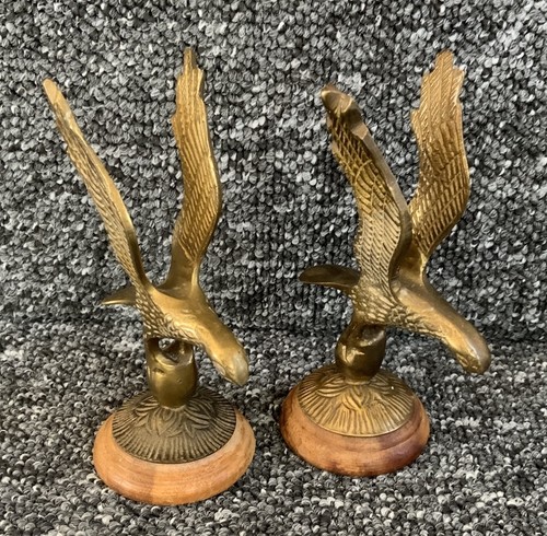 Vintage pair brass eagle - vintage,