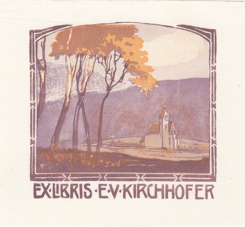 Exlibris bookplate holzschnitt - exlibris,