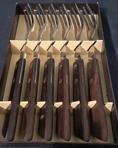 Vintage set six steak forks