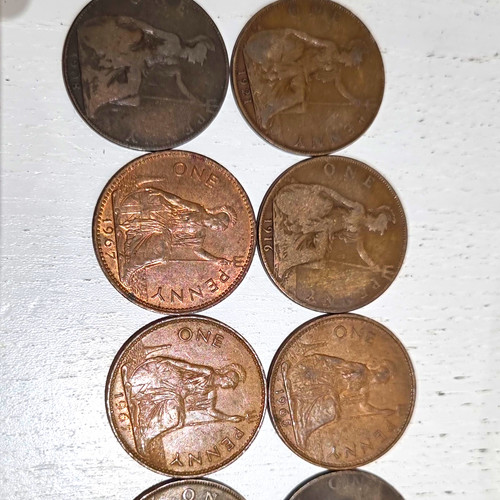 British one penny mixed - penny, 6