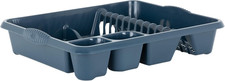 Navy - Premium Quality Plastic Dish Drainer Rack Kitchen Large Dish Drying Rack 