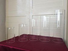 Glass Open Ended Hollow Candle Holder Cover Cylinder Hurricane Pillar 