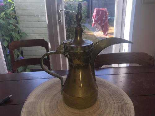 Vintage brass dallah coffee - vintage,