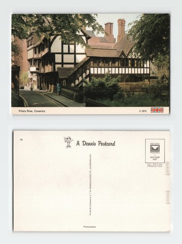 Vintage postcard priory row - priory,