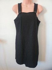 Ladies Black Pinstripe