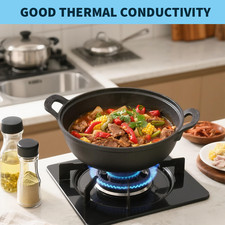 Cast iron shallow casserole - shallow,