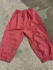 Jojo Maman Bebe Age 2-3 Foldaway pink Waterproof Trousers Good Condition Girls 