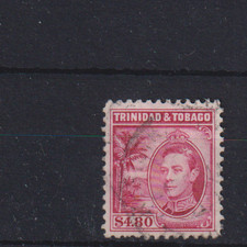 TRINIDAD AND TOBAGO , 1940,  SG256 TY47  $4.80 ROSE-CARMINE, USED    CV £60+