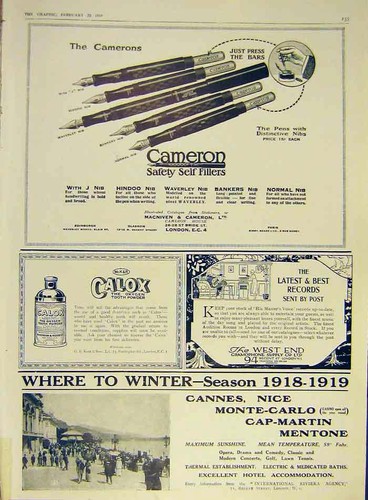 Old antique print cameron pen - old,
