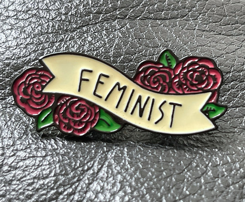 Feminist lapel pin badge votes - lapel,