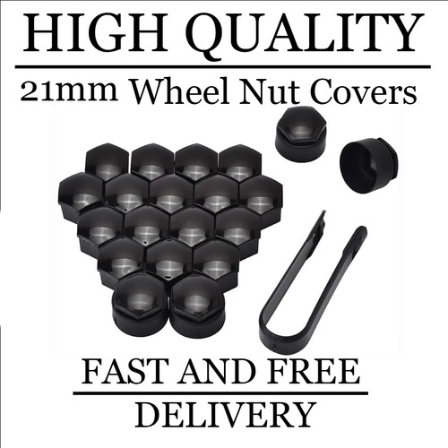 21mm black wheel - black, nut