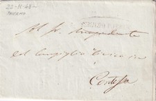 ZZ997-SICILY-REVOLUTION 1848/49-TRINACRIA FROM PALERMO TO COUNTESSA