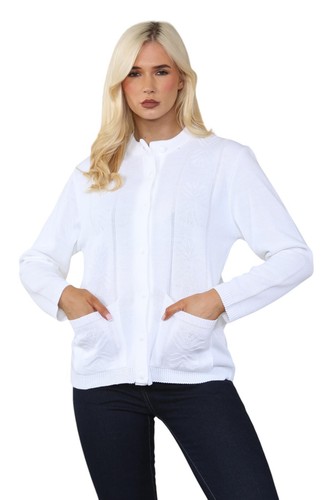 Ladies knitted cardigan button - knitted,
