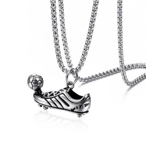Football pendant necklace - football,