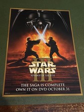 Original (2005) Star Wars III Revenge of The Sith Video Shop Promo Poster A2