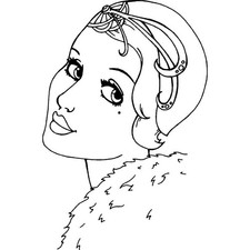 'Art Deco Portrait' Unmounted