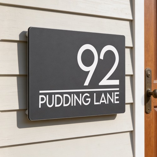 Modern house sign personalised - sign,