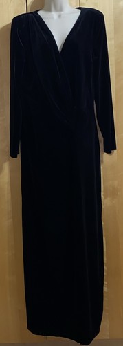 Black velvet long - dress, gown