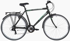 Freespirit Trekker Hybrid Mens Trekking Bike 700c Wheel 18 Speed - Black/Grey/Gr