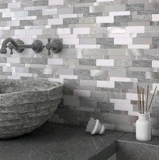 BeNice 3D Brick Tile Stickers Peel and Stick Wall Stone Effect 10 Pack (£40rrp) 