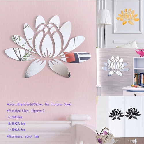 Mirror wall sticker flower - sticker,