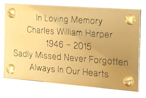 Engraved brass plaque 100 - engraved,