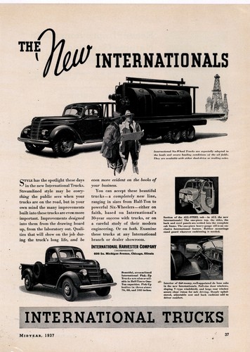 1937 international trucks - international, ad