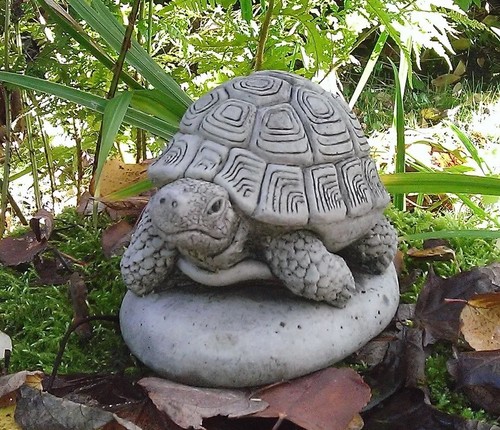 Stone garden tortoise - garden, turtle