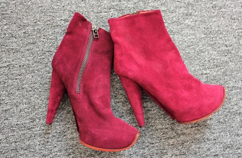 Acne burgundy leather - , heel