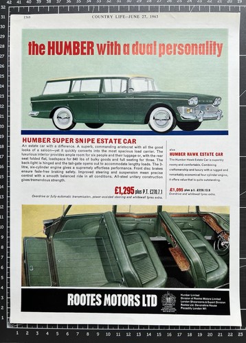 Rootes motors humber super - motors,