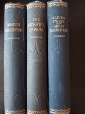 DICKENS OLIVER TWIST PICKWICK PAPERS GREAT EXPECTATIONS CHUZZLEWIT HB BUNDLE X3 