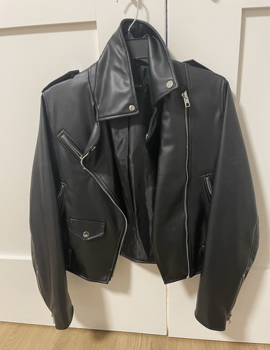 Zara women black biker - zara,