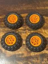 LEGO Technic 4x Orange Wheels