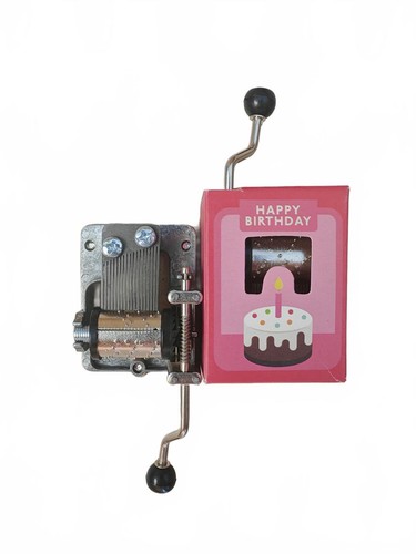Happy birthday hand crank - happy,