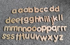 Artstraws Ltd 50 Wooden Alphabet Letters For Crafts Height approx 4 cm 