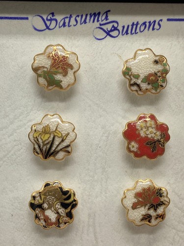 Kutani satsuma button set - satsuma,