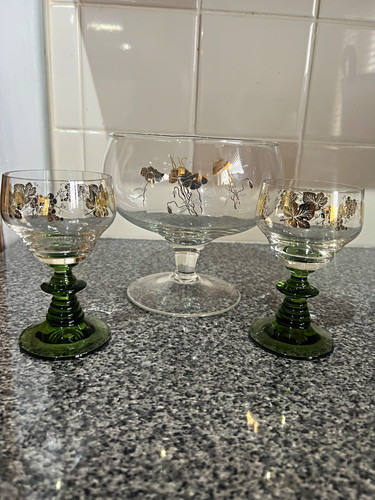 3pc vintage floral decorated - 3pc,