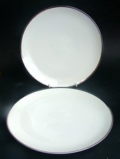 TWO Thomas Germany Medallion 798 Wide Platinum Dinner Plates 26.5cm - Excellent