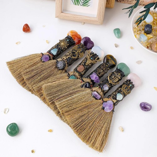 Witch altar broom - altar, wicca