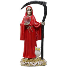 13" Inch, Santa Muerte, Red