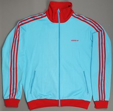 Adidas Men's XL Beckenbauer Tracksuit Jacket Track Top Retro Turquoise Blue