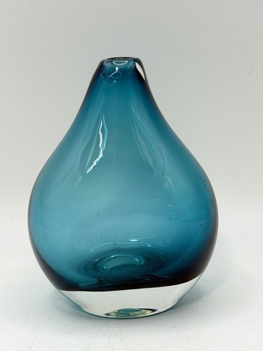 Vintage 9cm signed - teal, blue