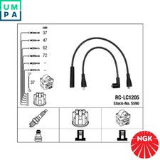 IGNITION CABLE KIT 5590 FOR LANCIA BETA/Spider/H.P.E. TREVI SCORPION 2.0L 4cyl