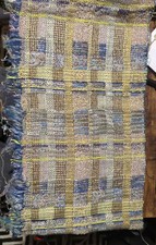 Linton Tweed Lime Green And Pink Check Fabric - 1.38m x 0.27cm